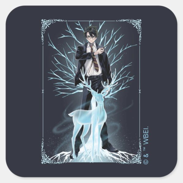 Anime_HARRY_POTTER™_Stag_Patronus_Square_Sticker_1 Anime HARRY POTTER™ Stag Patronus Square Sticker