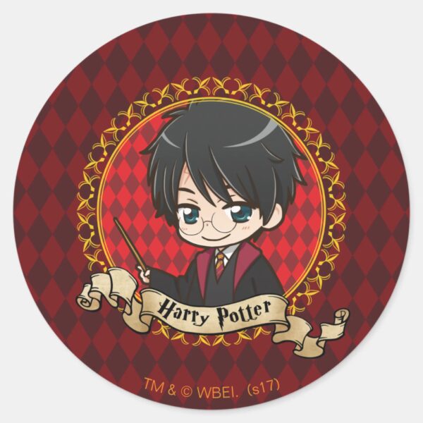 Anime_Harry_Potter_Classic_Round_Sticker_1 Anime Harry Potter Classic Round Sticker