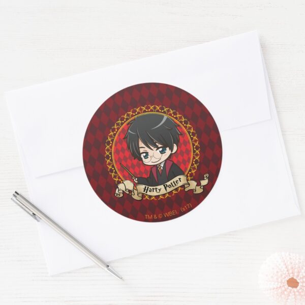 Anime_Harry_Potter_Classic_Round_Sticker_3 Anime Harry Potter Classic Round Sticker