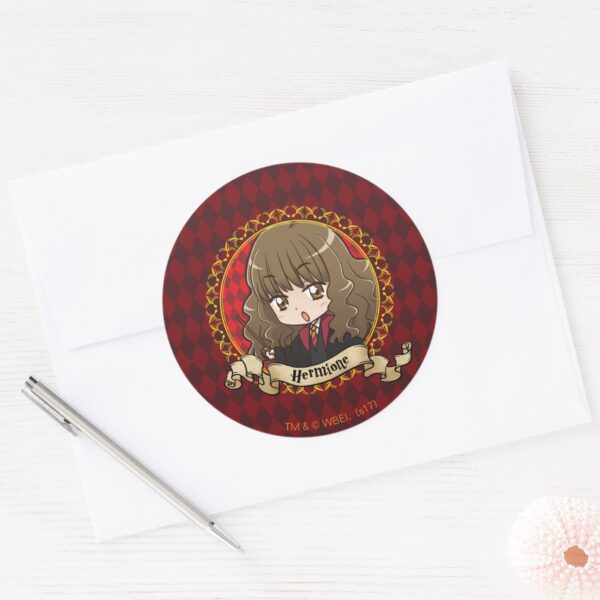 Anime_Hermione_Granger_Classic_Round_Sticker_3 Anime Hermione Granger Classic Round Sticker