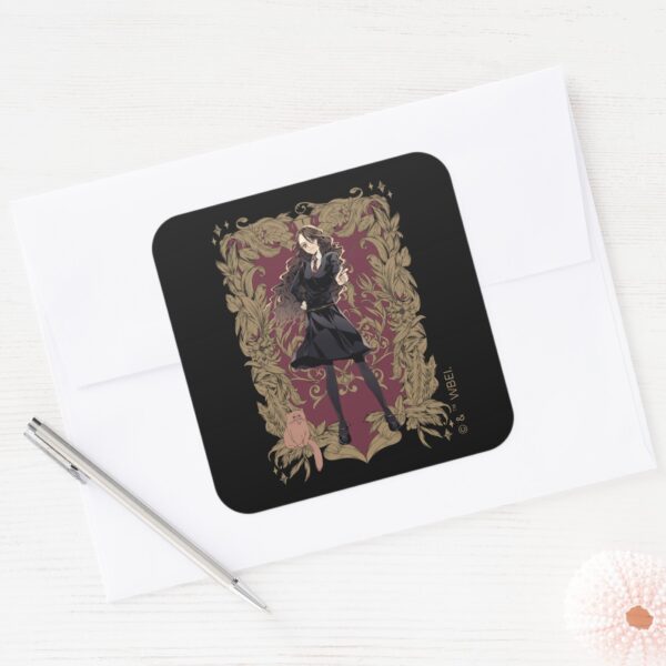 Anime_Hermione_Granger_Ornate_Frame_Square_Sticker_3 Anime Hermione Granger Ornate Frame Square Sticker