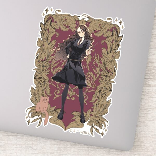 Anime_Hermione_Granger_Ornate_Frame_Sticker_1 Anime Hermione Granger Ornate Frame Sticker