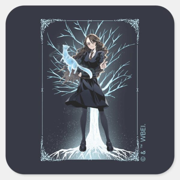 Anime_Hermione_Granger's_Otter_Patronus_Square_Sticker_1 Anime Hermione Grangers Otter Patronus Square Sticker