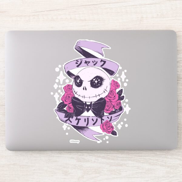 Anime_Jack_Skellington_&_Roses_Illustration_Sticker_8 Anime Jack Skellington Roses Illustration Sticker