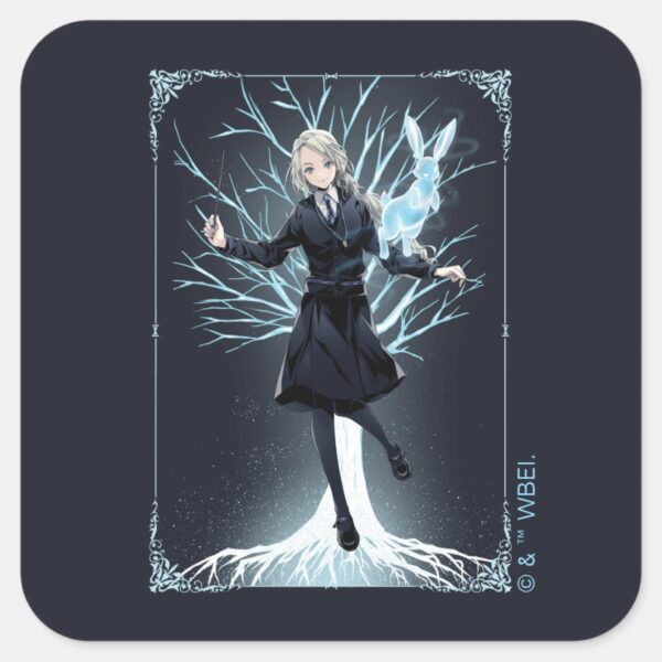 Anime_Luna_Lovegood's_Rabbit_Patronus_Square_Sticker_1 Anime Luna Lovegoods Rabbit Patronus Square Sticker