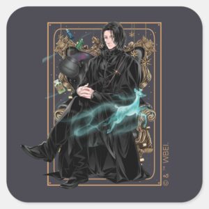 Anime_Professor_Severus_Snape_Seated_Square_Sticker_1 Anime Professor Severus Snape Seated Square Sticker
