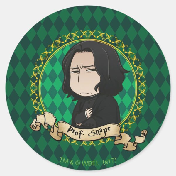 Anime_Professor_Snape_Classic_Round_Sticker_1 Anime Professor Snape Classic Round Sticker