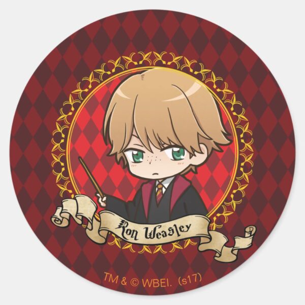 Anime_Ron_Weasley_Classic_Round_Sticker_1 Anime Ron Weasley Classic Round Sticker