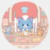 Anime Tom Jerry And Tuffy Bakery Classic Round Sticker