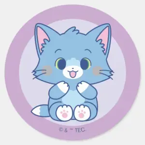Anime Tom And Jerry Tom Classic Round Sticker