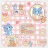 Anime_Tom_and_Jerry_Bakery_Pattern_Square_Sticker_1 Anime Tom And Jerry Bakery Pattern Square Sticker