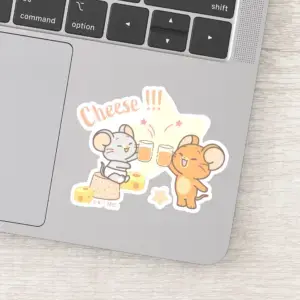 Anime Tuffy And Jerry Cheers To Cheese Sticker