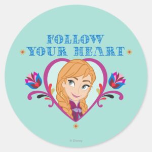 Anna Follow Your Heart Classic Round Sticker