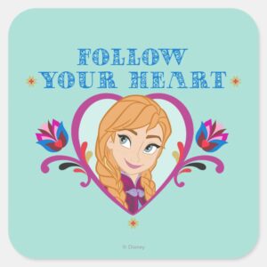 Anna Follow Your Heart Square Sticker