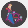 Anna___Pink_Heart_Classic_Round_Sticker_1 Anna Pink Heart Classic Round Sticker