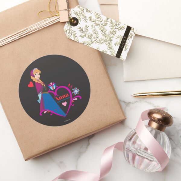 Anna___Pink_Heart_Classic_Round_Sticker_5 Anna Pink Heart Classic Round Sticker