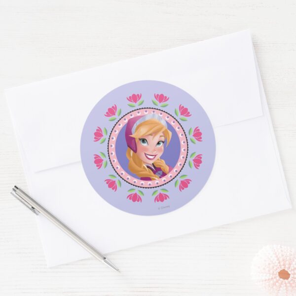 Anna___Princess_Classic_Round_Sticker_3 Anna Princess Classic Round Sticker