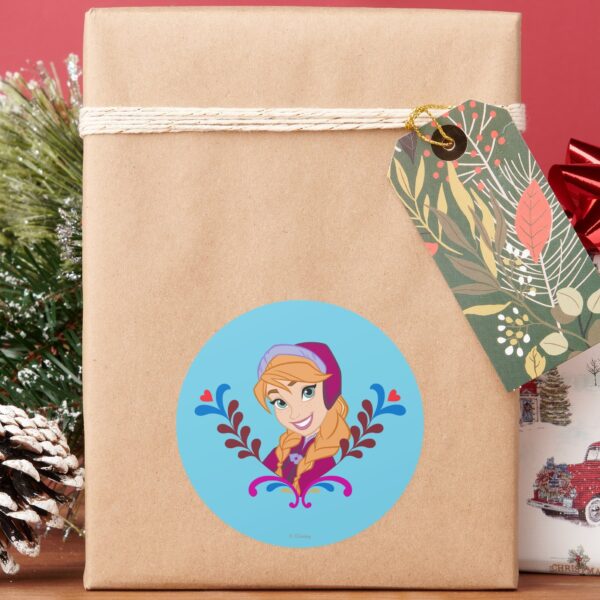 Anna___Strong_Heart_Classic_Round_Sticker_5 Anna Strong Heart Classic Round Sticker