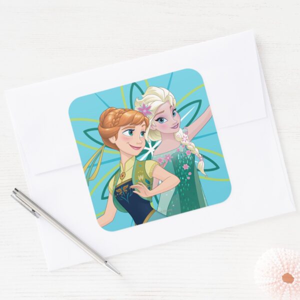 Anna_and_Elsa___Celebrate_Sisterhood_Square_Sticker_3 Anna And Elsa Celebrate Sisterhood Square Sticker