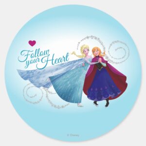 Anna_and_Elsa___Family_Love_Classic_Round_Sticker_1 Anna And Elsa Family Love Classic Round Sticker