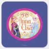 Anna_and_Elsa___Floral_Frame_Square_Sticker_1 Anna And Elsa Floral Frame Square Sticker