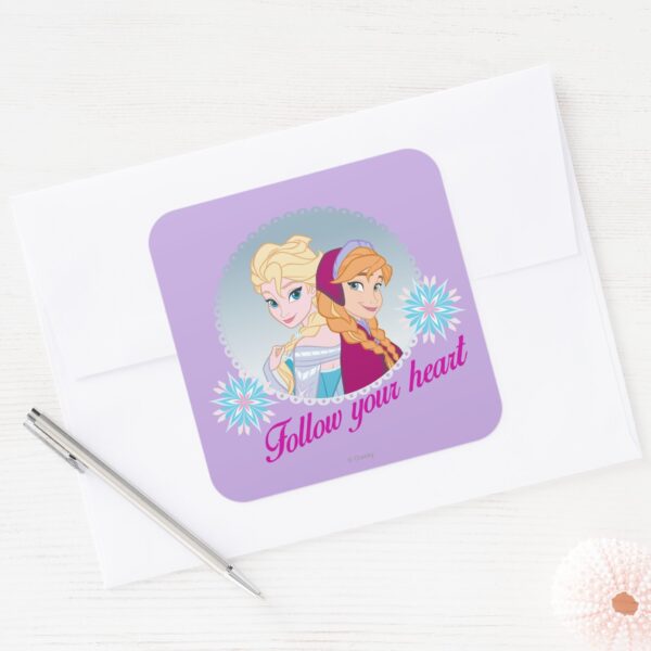 Anna_and_Elsa___Follow_Your_Heart_Square_Sticker_3 Anna And Elsa Follow Your Heart Square Sticker