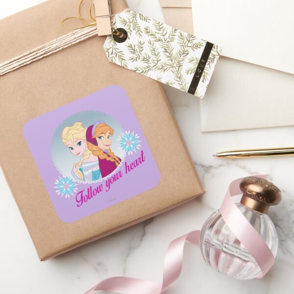 Anna_and_Elsa___Follow_Your_Heart_Square_Sticker_5 Anna And Elsa Follow Your Heart Square Sticker