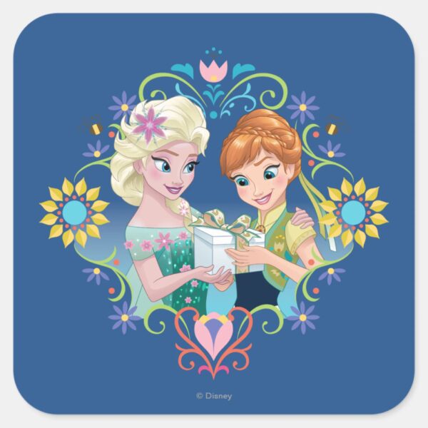 Anna_and_Elsa___Gift_for_Sister_Square_Sticker_1 Anna And Elsa Gift For Sister Square Sticker