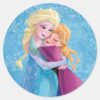 Anna_and_Elsa___Hugging_Classic_Round_Sticker_1 Anna And Elsa Hugging Classic Round Sticker