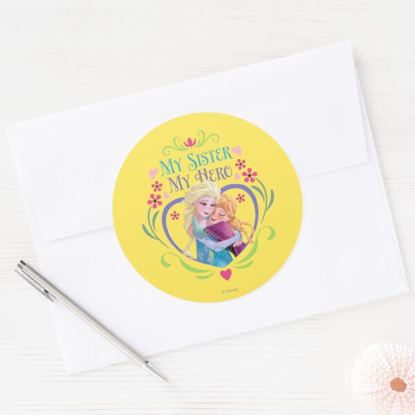 Anna_and_Elsa___My_Sister_My_Hero_Classic_Round_Sticker_3 Anna And Elsa My Sister My Hero Classic Round Sticker