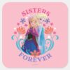 Anna_and_Elsa___Sisters_with_Flowers_Square_Sticker_1 Anna And Elsa Sisters With Flowers Square Sticker