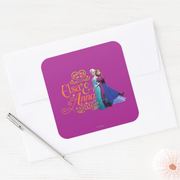 Anna_and_Elsa___Standing_Back_to_Back_Square_Sticker_3 Anna And Elsa Standing Back To Back Square Sticker