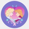 Anna_and_Elsa___Strong_Bond_Classic_Round_Sticker_1 Anna And Elsa Strong Bond Classic Round Sticker