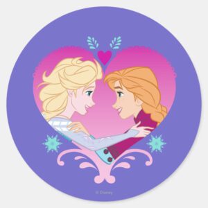 Anna_and_Elsa___Strong_Bond_Classic_Round_Sticker_1 Anna And Elsa Strong Bond Classic Round Sticker