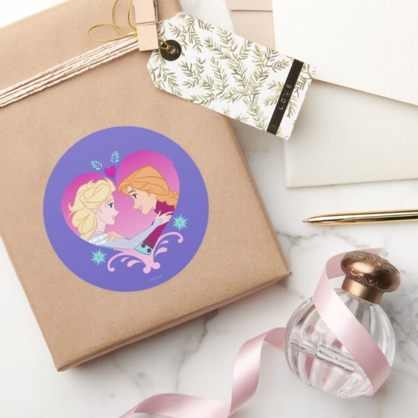 Anna_and_Elsa___Strong_Bond_Classic_Round_Sticker_5 Anna And Elsa Strong Bond Classic Round Sticker