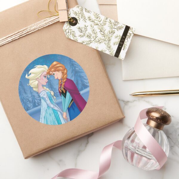 Anna_and_Elsa___Together_Forever_Classic_Round_Sticker_5 Anna And Elsa Together Forever Classic Round Sticker