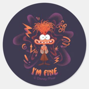 Anxiety Im Fine Classic Round Sticker