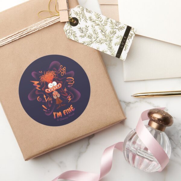 Anxiety__I'm_Fine__Classic_Round_Sticker_5 Anxiety Im Fine Classic Round Sticker