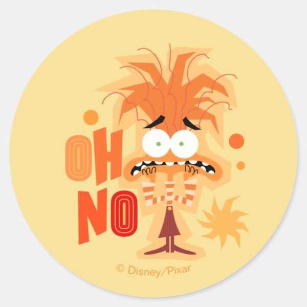 Anxiety__Oh_No__Classic_Round_Sticker_1 Anxiety Oh No Classic Round Sticker