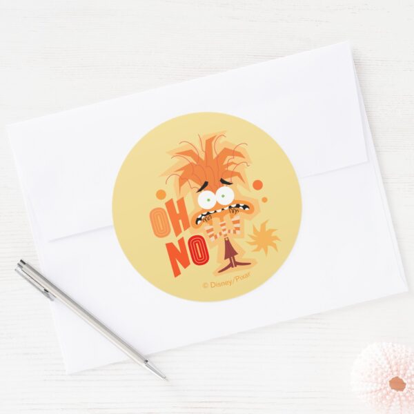 Anxiety__Oh_No__Classic_Round_Sticker_3 Anxiety Oh No Classic Round Sticker