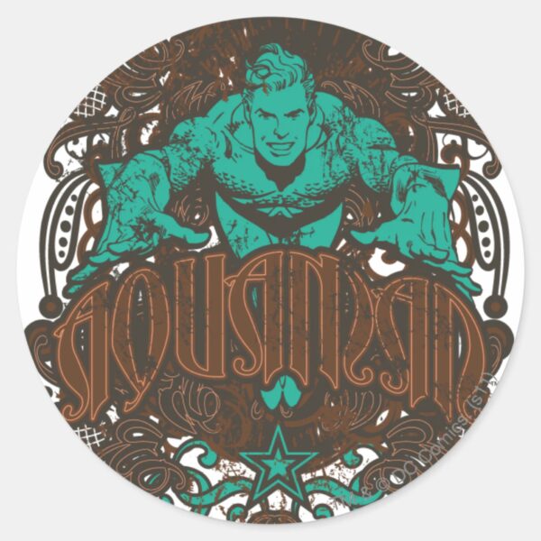 Aquaman_-_It's_Showtime!_Poster_Classic_Round_Sticker_1 Aquaman Its Showtime Poster Classic Round Sticker