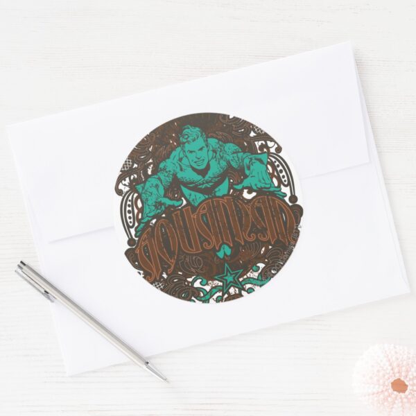 Aquaman_-_It's_Showtime!_Poster_Classic_Round_Sticker_3 Aquaman Its Showtime Poster Classic Round Sticker