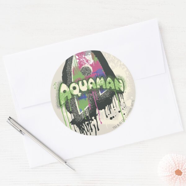 Aquaman_-_Twisted_Innocence_Letter_Classic_Round_Sticker_3 Aquaman Twisted Innocence Letter Classic Round Sticker