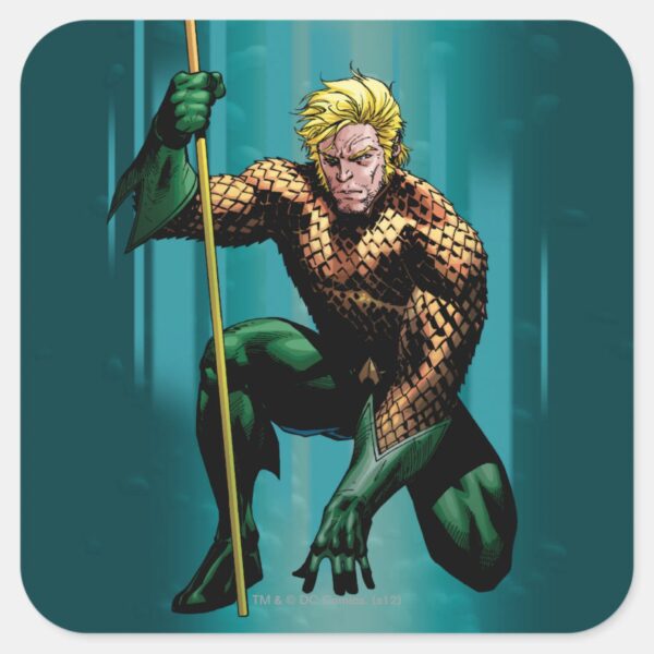 Aquaman_Crouching_Square_Sticker_1 Aquaman Crouching Square Sticker