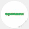 Aquaman_Green_Logo_Classic_Round_Sticker_1 Aquaman Green Logo Classic Round Sticker