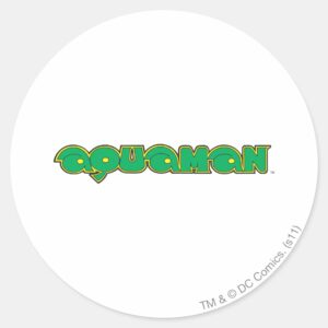 Aquaman Green Logo Classic Round Sticker