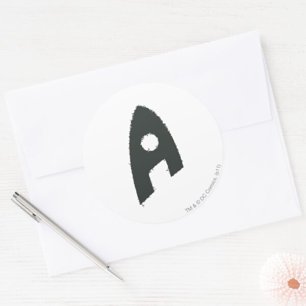 Aquaman_Grunge_'A'_Classic_Round_Sticker_3 Aquaman Grunge A Classic Round Sticker