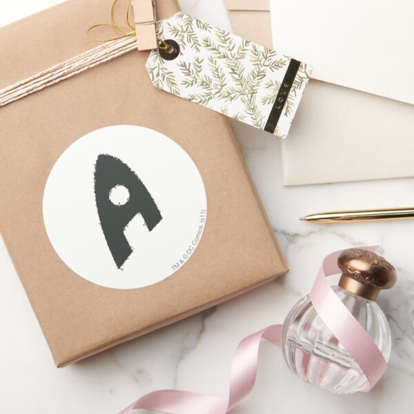 Aquaman_Grunge_'A'_Classic_Round_Sticker_5 Aquaman Grunge A Classic Round Sticker