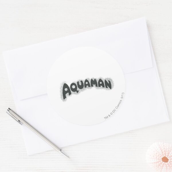 Aquaman_Grunge_Black_Logo_Classic_Round_Sticker_3 Aquaman Grunge Black Logo Classic Round Sticker