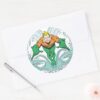 Aquaman_Lunging_Forward_Classic_Round_Sticker_3 Aquaman Lunging Forward Classic Round Sticker